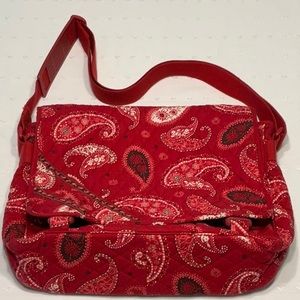 Vera Bradley Red Mesa Large Travel Cross Body Bag